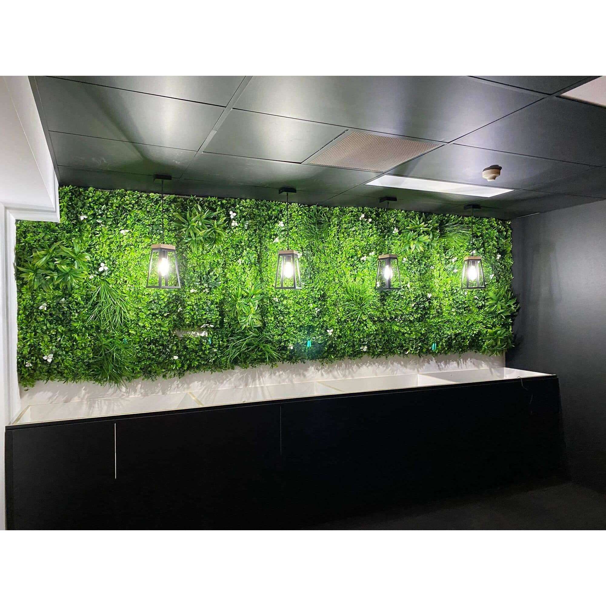 Sample - White Lily Artificial Vertical Garden Panel (25cm x 25cm) - Designer Vertical Gardens artificial garden wall plants artificial green wall australia