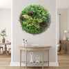 Load image into Gallery viewer, Slimline Artificial Green Wall Disc Art 100cm Grassy Fern UV Resistant (White) - Designer Vertical Gardens Artificial vertical garden wall disc