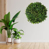 Load image into Gallery viewer, Slimline Artificial Green Wall Disc Art 90cm Mixed Green Fern (Fresh White) - Designer Vertical Gardens Artificial vertical garden wall disc