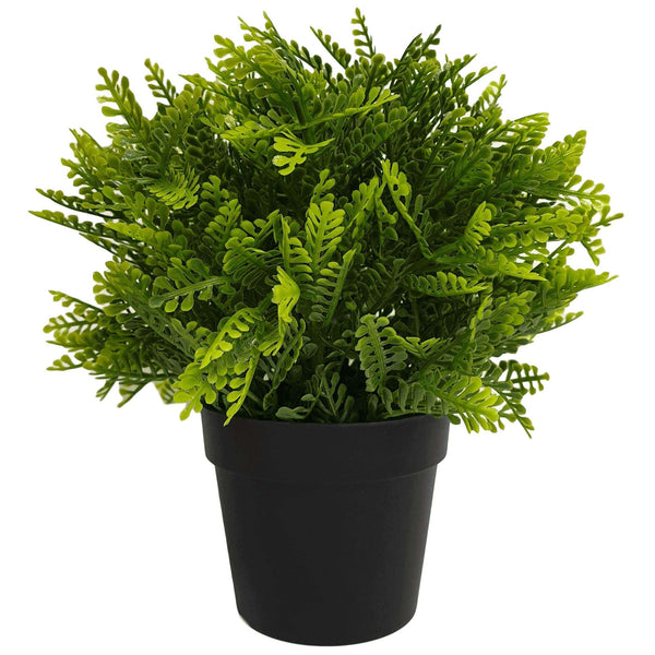 Small Potted Artificial Mimosa Fern UV Resistant 20cm - image 1