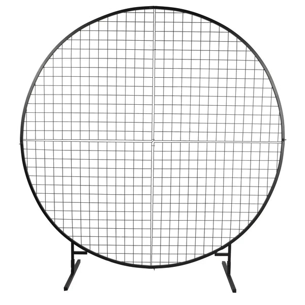 Sturdy Circular Flower Wall / Event Stand 200cm Diameter (Black Frame) - image 1