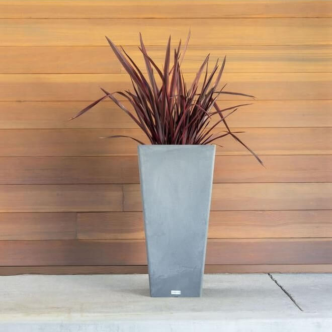 Tall Tapered Square Planter 70cm - Designer Vertical Gardens Pots