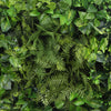 Tropical Green Artificial Vertical Garden Disc 80cm (White or Black Frame) - Designer Vertical Gardens artificial green wall installation fake vertical wall garden