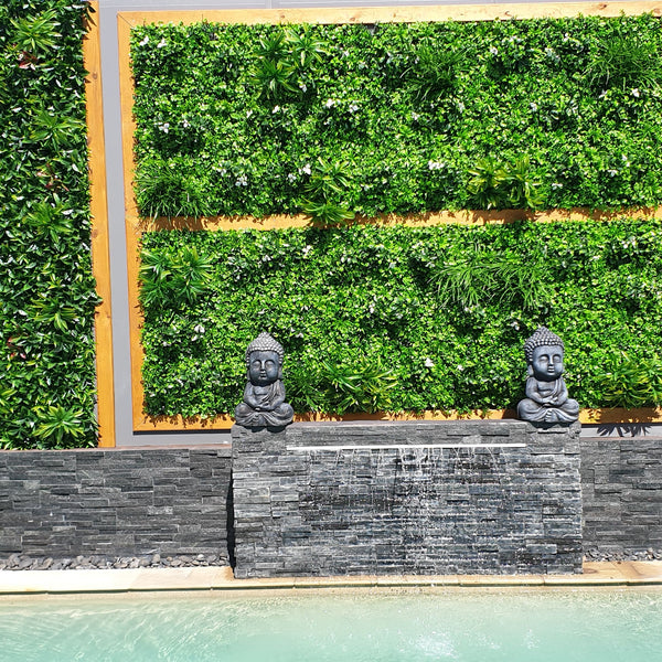 White Lily Artificial Green Wall 1m x 1m - UV Certified - image 24