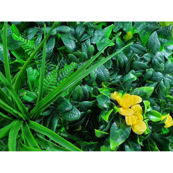 Yellow Rose Artificial Vertical Garden / Fake Green Wall UV Resistant Sample - image 3