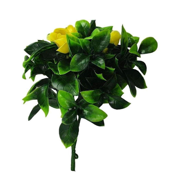 Yellow Rose Artificial Vertical Garden / Fake Green Wall UV Resistant Sample - image 2